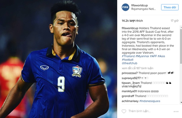 Lời chúc mừng của FIFA.