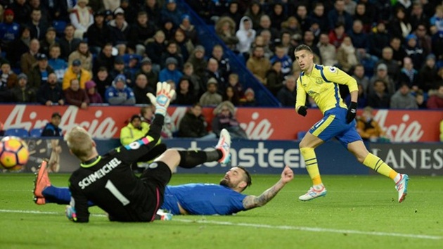Leicester City 0-2 Everton: Kevin Mirallas đã ghi bàn trong cả ba trận gần nhất gặp Leicester ở Premier League.