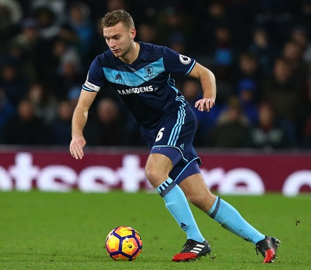 5. Ben Gibson (Middlesbrough): Cầu thủ 23 tuổi là sự lựa chọn mặc định cho hàng phòng ngự 3 người của HLV Aitor Karanka ở mùa giải năm nay.