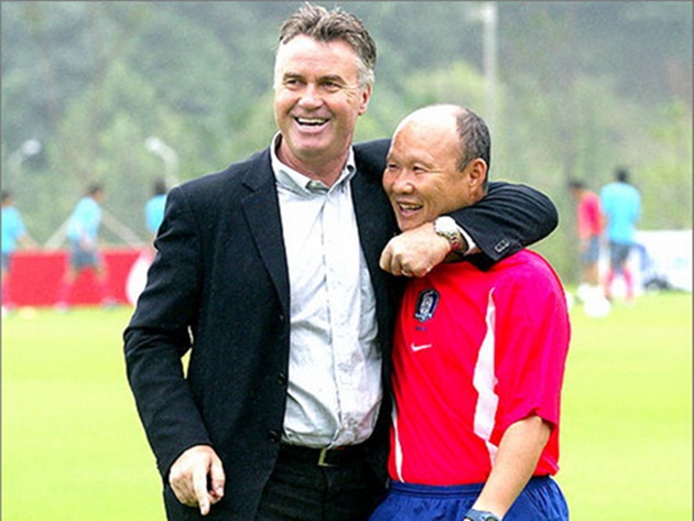 Thầy Park có lẽ học được nhiều "võ" từ HLV người Hà Lan Guus Hiddink.