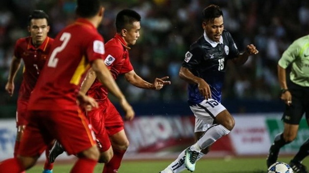 Tuyển Việt Nam nằm cửa trên so với Campuchia.