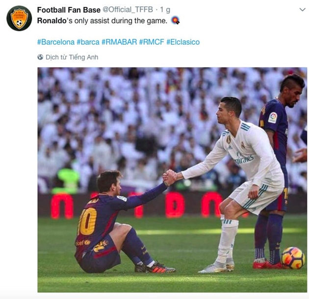 "Pha kiến tạo duy nhất của Ronaldo trong trận".