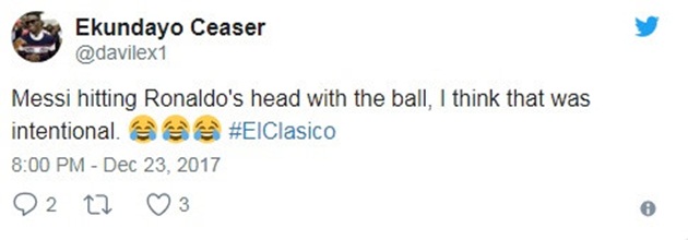 "Messi đá bóng trúng đầu Ronaldo, tôi nghĩ anh ấy cố ý".