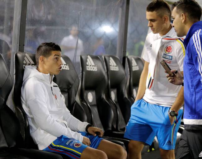 James Rodriguez có mặt trên băng ghế dự bị. Ảnh: Internet.