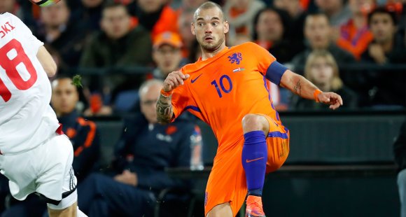 Sneijder trong màu áo tuyển Hà Lan