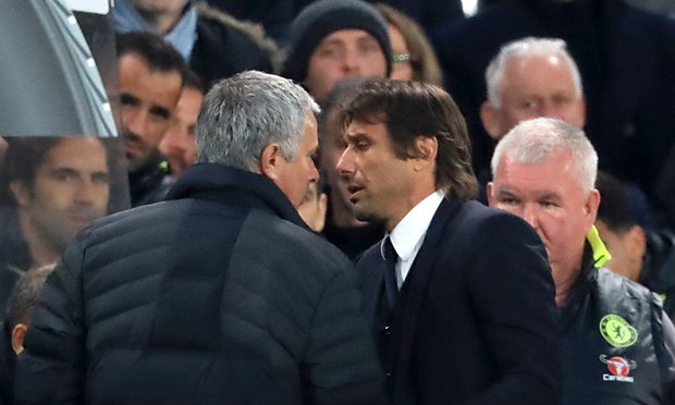 Conte và Mourinho ở trận đấu cách đây vài tháng