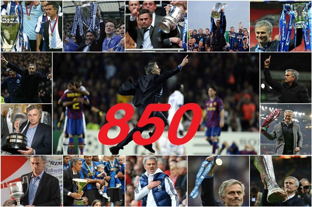 Trận đấu hôm qua cũng là cột mốc trận thắng thứ 850 trong sự nghiệp HLV của Mourinho.