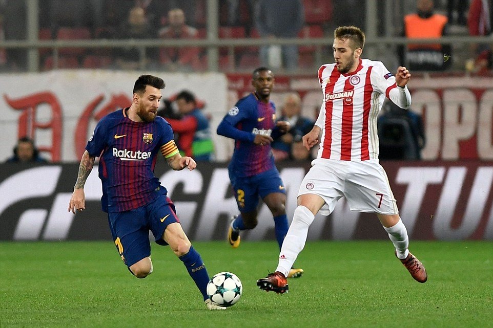 Barca đã không đánh bại được Olympiakos vừa qua.