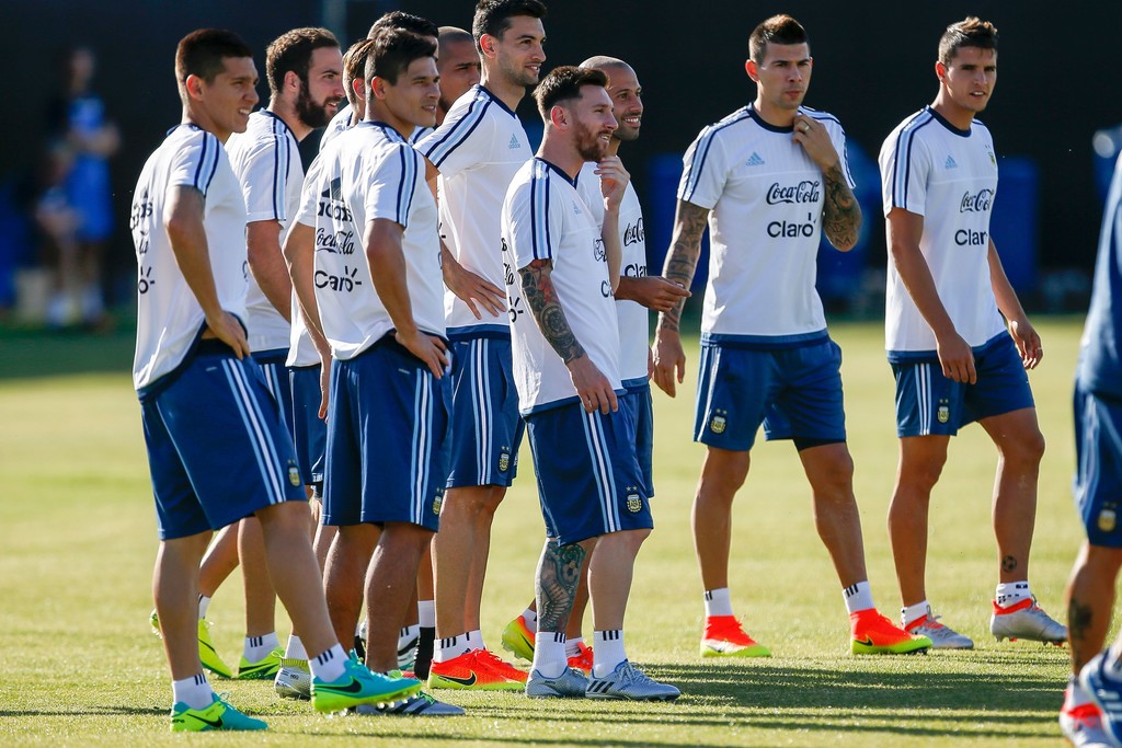 Toàn đội Argentina đã có buổi tập tại trường đại học San Jose State. Ảnh: Internet.