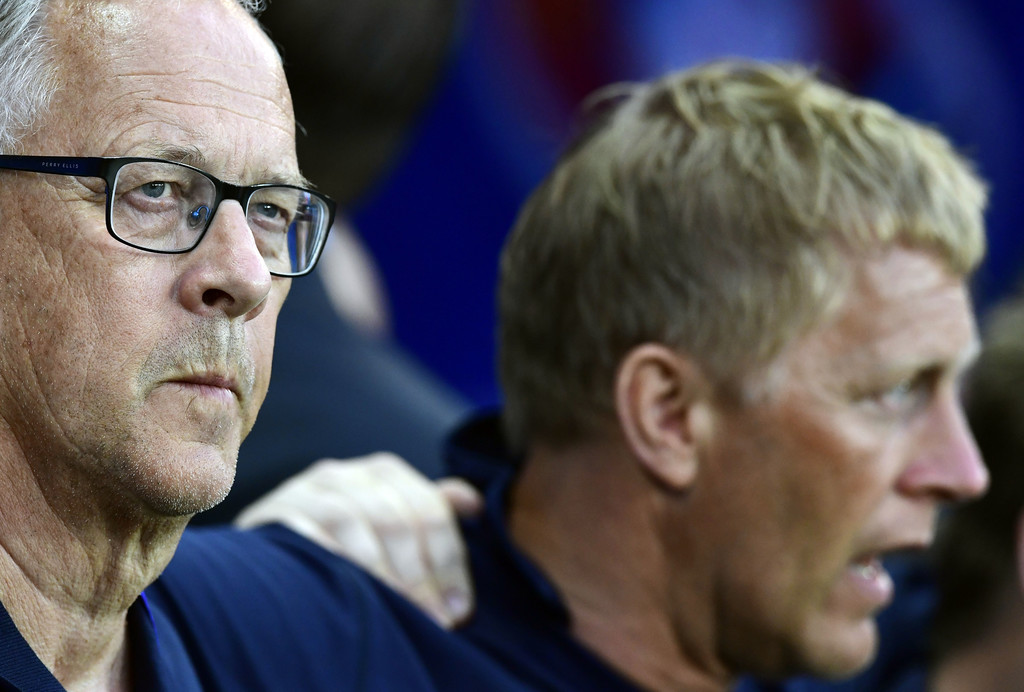 Bộ đôi HLV Lars Lagerback (trái) và Heimir Hallgrimsson. Ảnh: Internet.