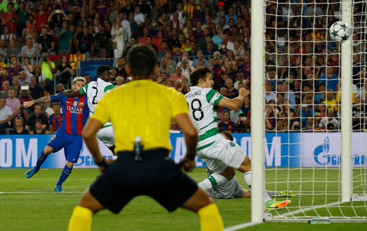 36. Hat-trick vào lưới Celtic (Champions League mùa giải 2016/17), Barca hạ Celtic của Brendan Rodgers 7-0. Ảnh: Internet.