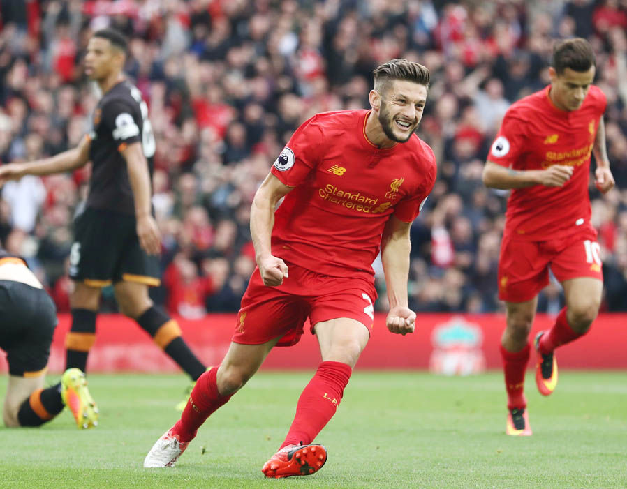 Adam Lallana - 3 lần. Ảnh: Internet.