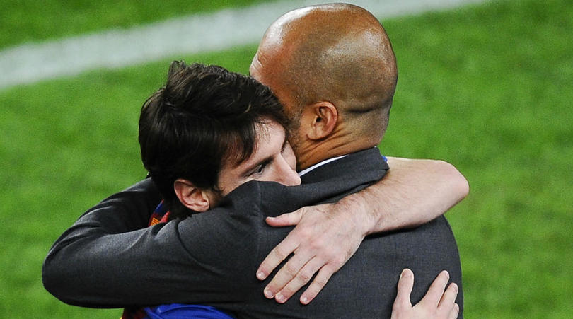Với Pep, Messi luôn là cầu thủ hay nhất thế giới. Ảnh: FourFourTwo.