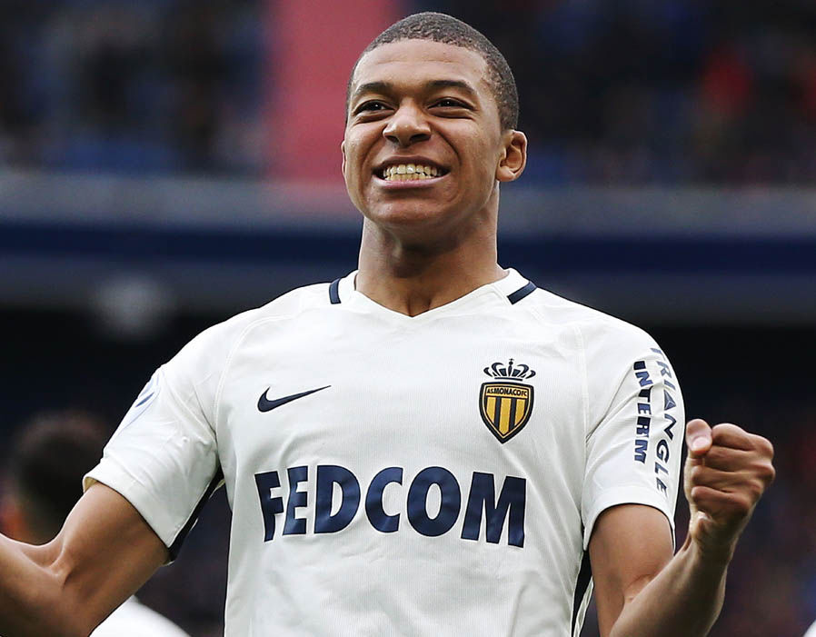 Kylian Mbappe (Monaco). Ảnh: Express.