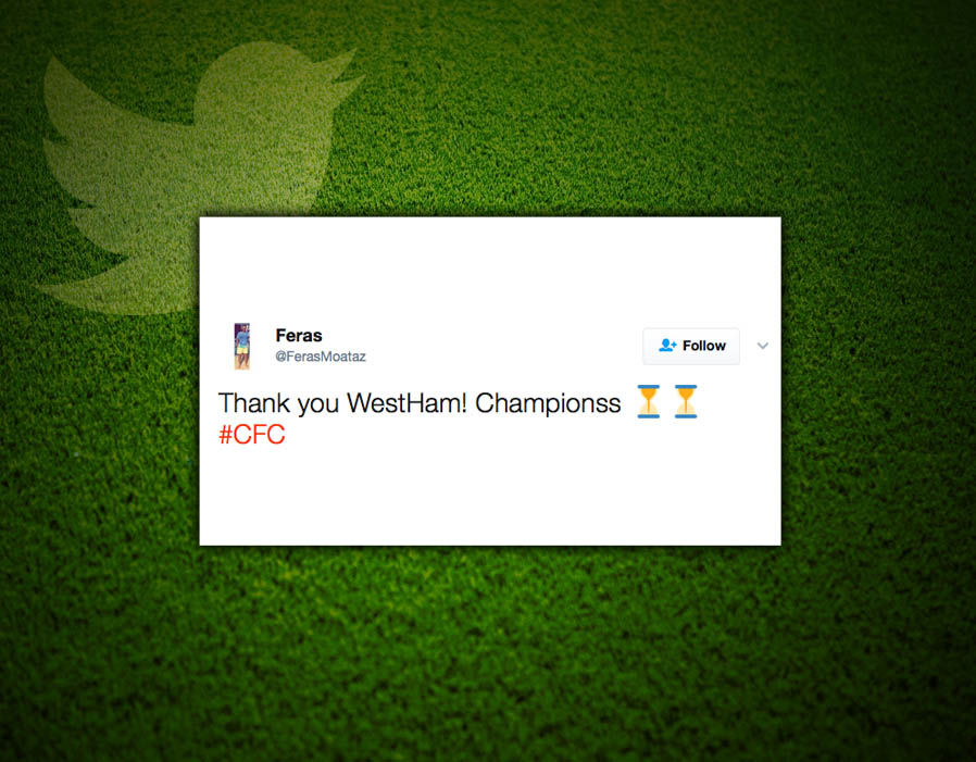 CĐV Chelsea không quên cảm ơn người hàng xóm West Ham. Ảnh: Express.