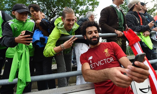 Mohamed Salah cũng nhận được rất nhiều sự hâm mộ tại Đức. Ảnh: Liverpool.