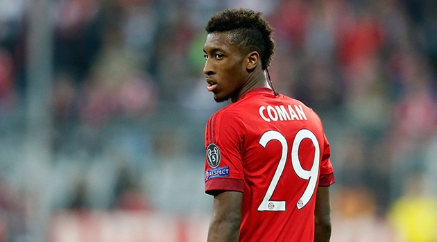 Cánh trái: Kingsley Coman (đến Bayern Munich): 18,4 triệu bảng.