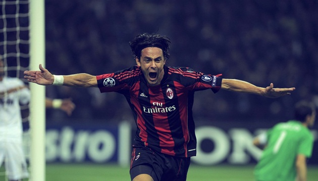 10 - Hôm nay là sinh nhật lần thứ 44 của Filippo Inzaghi, tiền đạo người Italia đã có 10 cú hat-trick tại Serie A, nhiều nhất trong lịch sử giải đấu.