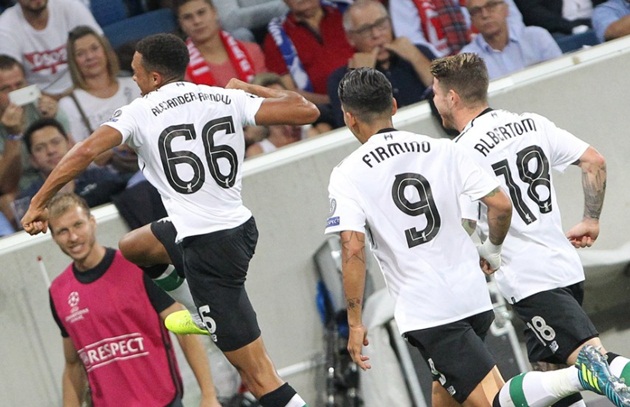 17 - Liverpool là đội bóng đầu tiên giành chiến thắng trên sân nhà của Hoffenheim ở mọi đấu trường kể từ ngày 14 tháng 5 năm 2016. Trận thua này cũng chấm dứt chuỗi 17 trận bất bại của Hoffenheim trên mọi đấu trường.