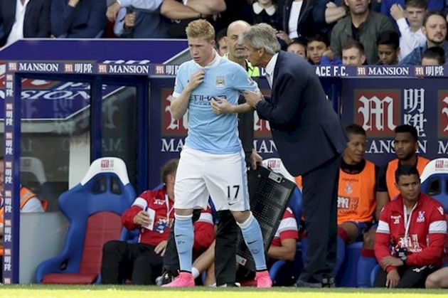 Trận ra mắt Man City của De Bruyne là gặp Crystal Palace năm 2015.