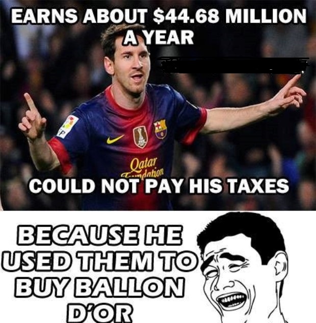 Messi trốn thuế để mua Quả bóng vàng? Ảnh: Internet.