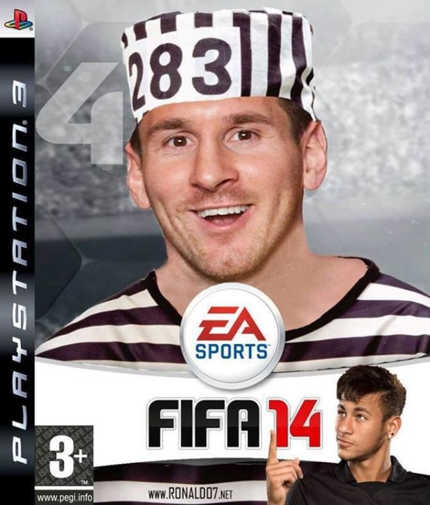 Messi trên bìa đĩa game. Ảnh: Internet.