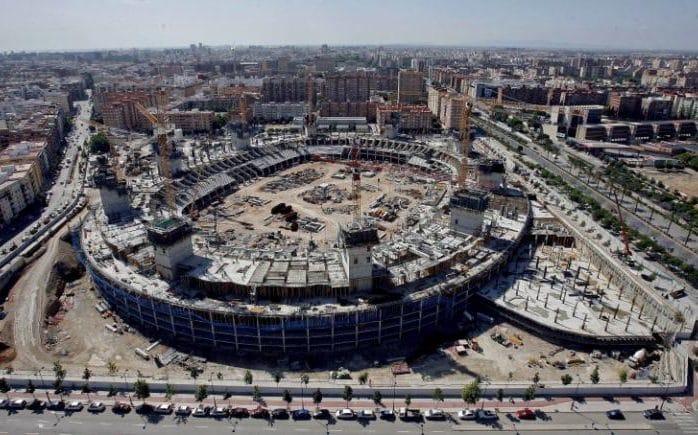 10. Valencia, Nou Mestalla (sức chứa 65.000, chi phí: chưa rõ)
