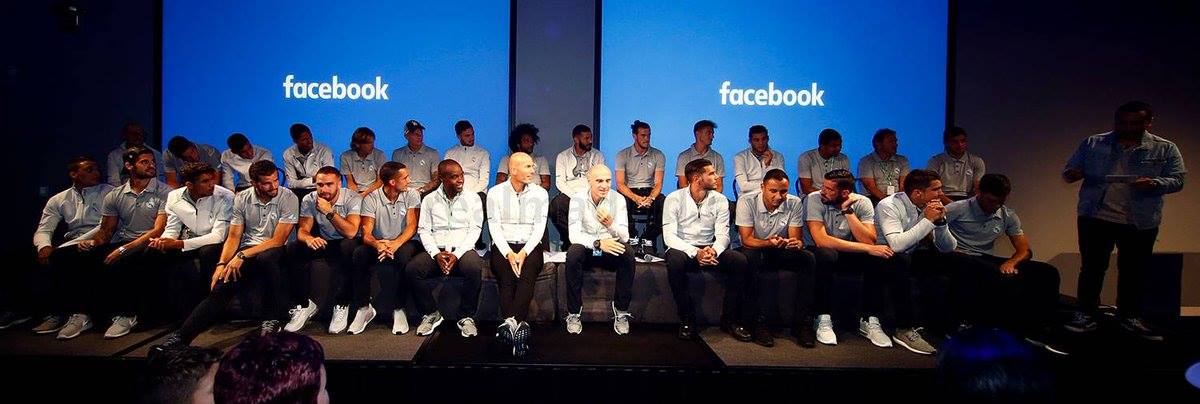Các cầu thủ Real có mặt tại trụ sở Facebook ở Mỹ.