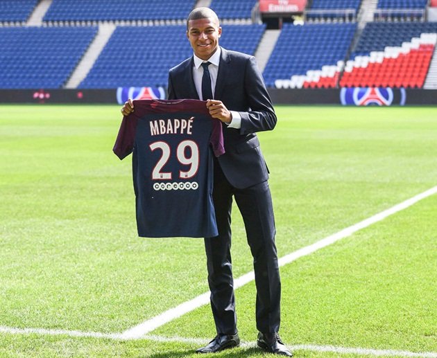 Mbappe sẽ khoác áo số 29 ở CLB mới.