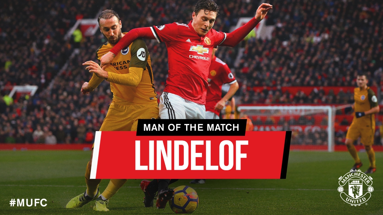 Lindelof chơi rất hay trước Brighton.