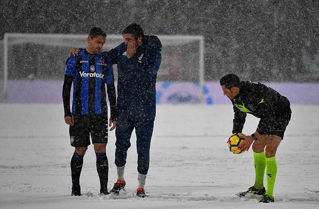 Tuyết rơi dày, trận Juventus - Atalanta tạm hoãn - Bóng Đá