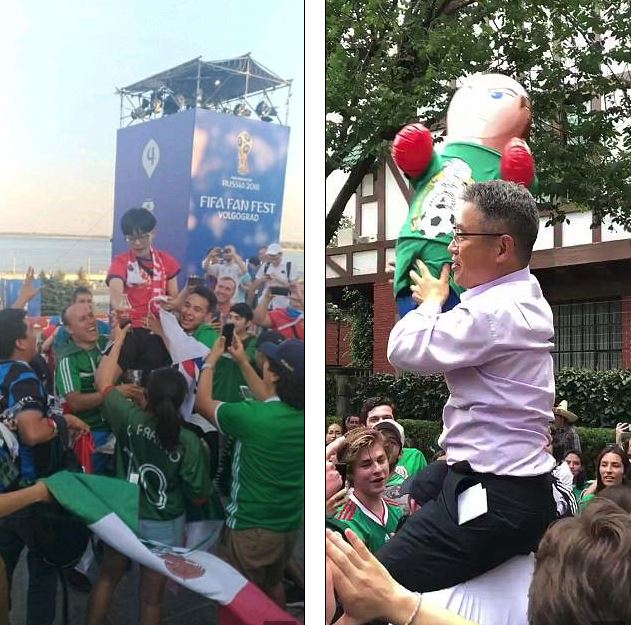 Fan Mexico tôn vinh những người dân Hàn Quốc.