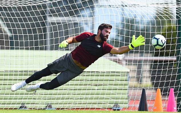 Alisson lần đầu trổ tài bắt bóng trước mặt các đồng đội Liverpool - Bóng Đá