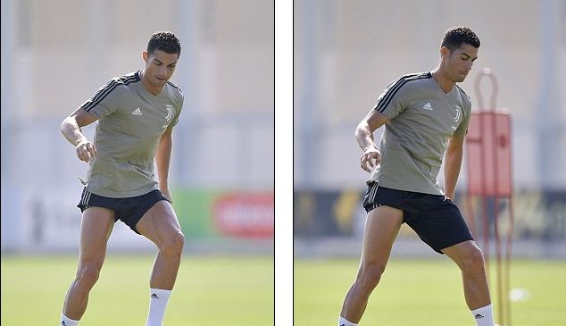 Ronaldo bất ngờ xuất hiện với quầng mắt thâm tím - Bóng Đá