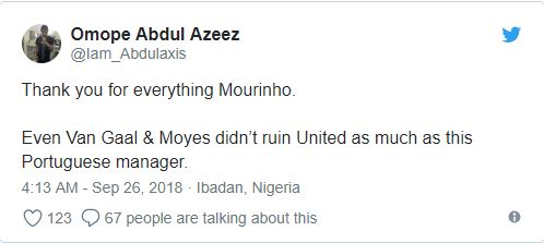 Fan Man Utd cạn lời với HLV Jose Mourinho, kêu gọi Out - Bóng Đá