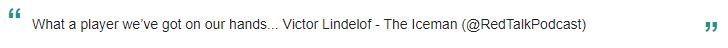 Chúng ta đang có một cầu thủ tuyệt vời... Victor Lindelof - Người băng.