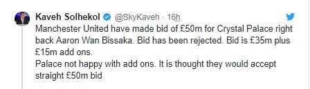Manchester United fans frustrated as club see £50m bid for Aaron Wan-Bissaka rejected - Bóng Đá
