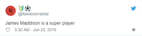 James Maddison là một siêu cầu thủ.