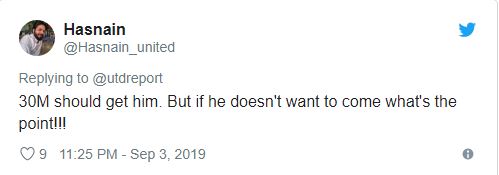 Nên chiêu mộ cậu ấy nếu giá là 30 triệu bảng. Nhưng nếu cậu ấy không muốn đến thì sao?