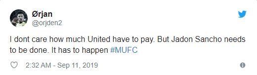 Tôi không quan tâm United phải trả bao nhiêu. Nhưng Jadon Sancho là cái tên họ cần chiêu mộ.