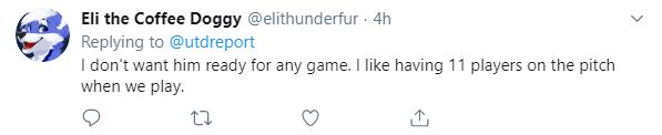 Tôi không muốn cậu ấy ra sân ở bất cứ trận đấu nào. Tôi muốn có đủ 11 cầu thủ trên sân.