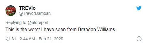 Đây là trận đấu tồi tệ nhất tôi từng thấy từ Brandon Williams.