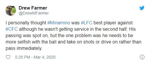 Liverpool: Fans buzz over ‘electric’ Minamino FA Cup performance - Bóng Đá