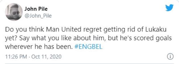 “I’m sure he was the problem” – These fans ridicule Man United for selling Romelu Lukaku after he scores vs England - Bóng Đá