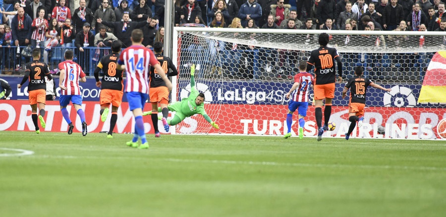 Bàn thắng mở tỉ số của Atletico Madrid.