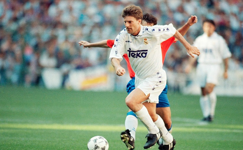 Michael Laudrup trong màu áo Real.