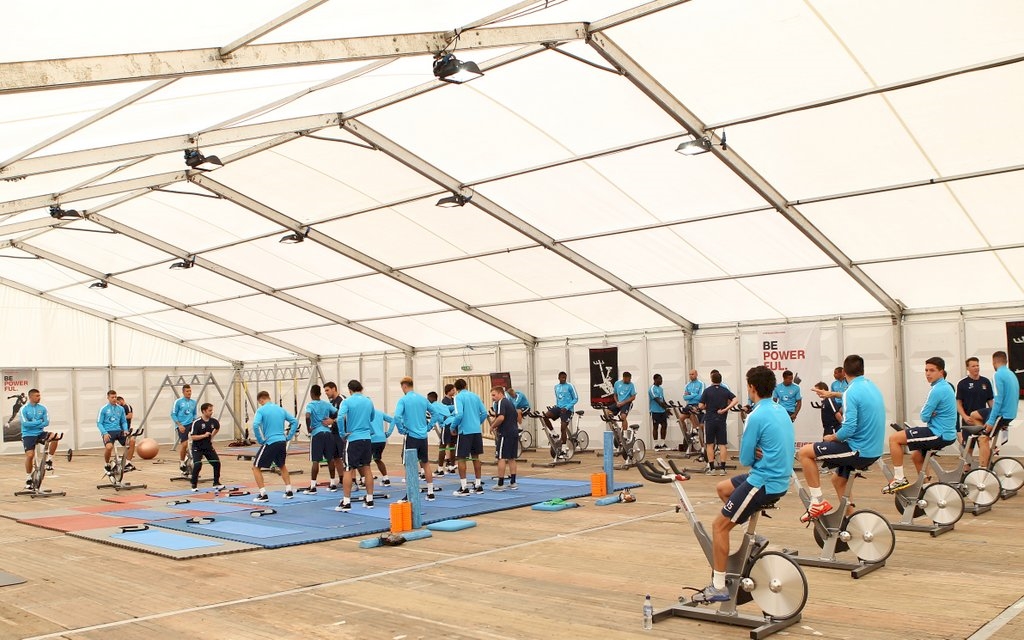 2014: Tập gym tại St. Andrews.