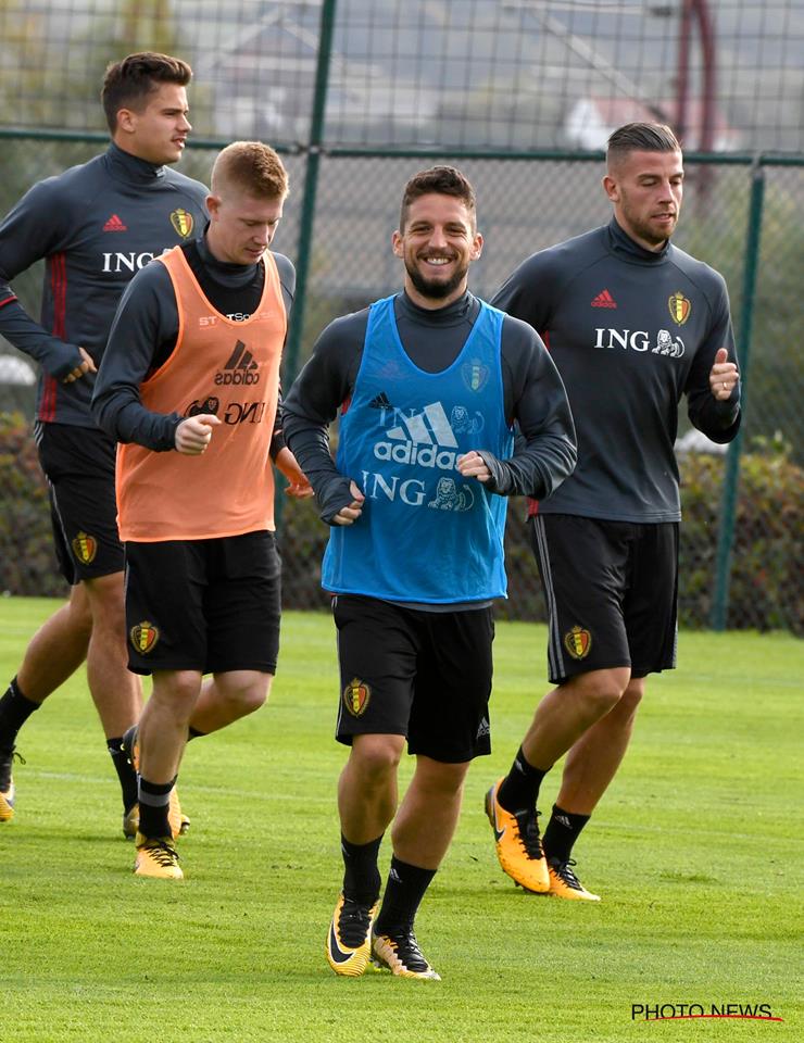 Không khí vui vẻ tại tuyển Bỉ.