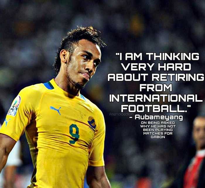 Nhiều nguồn tin cho rằng Aubameyang đang cân nhắc quyết định chia tay đội tuyển. Nếu điều này xảy ra, đó sẽ là mất mát rất lớn cho Gabon.