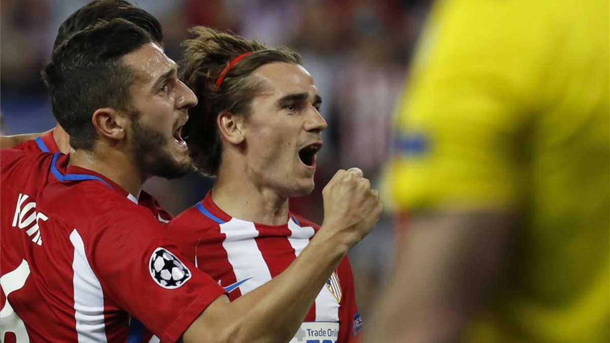 Atletico tỏ ra họ ở trên tầm hoàn toàn so với Leicester. Ảnh: Sport.